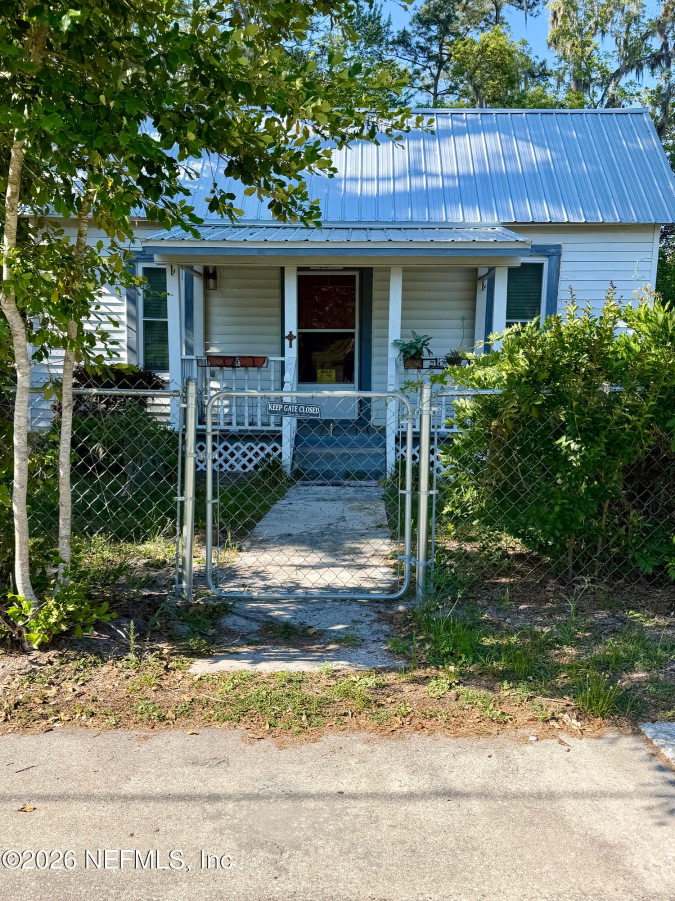 Front gate and walk