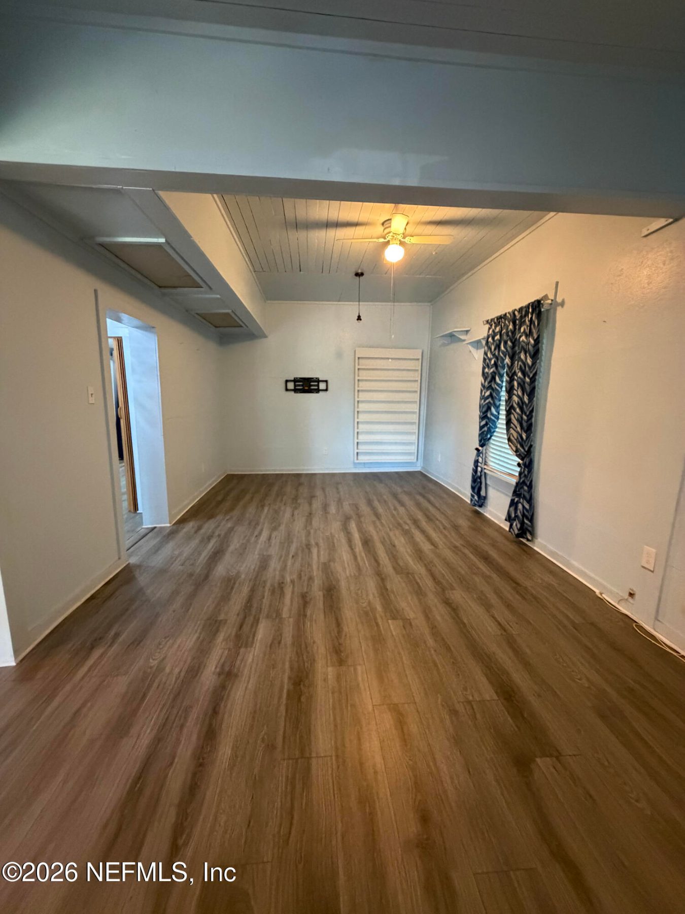 Living area with new flooring